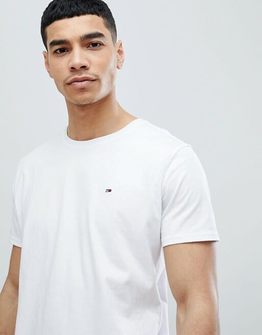 Tommy-Jeans-Crew-Neck-T-Shirt-In-White