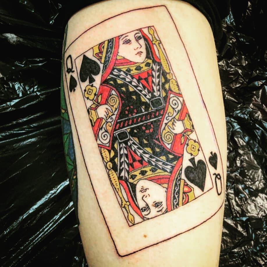 Traditional Queen of Spades Tattoo