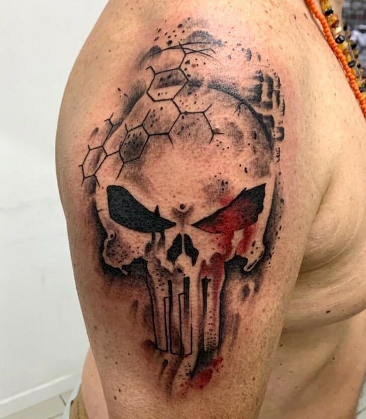 The Punisher tattoo design I did for my friend by Rlopresti on DeviantArt