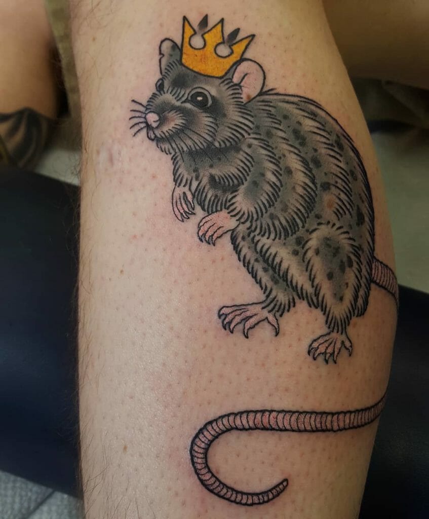 Adorable Fat Rat King Tattoo