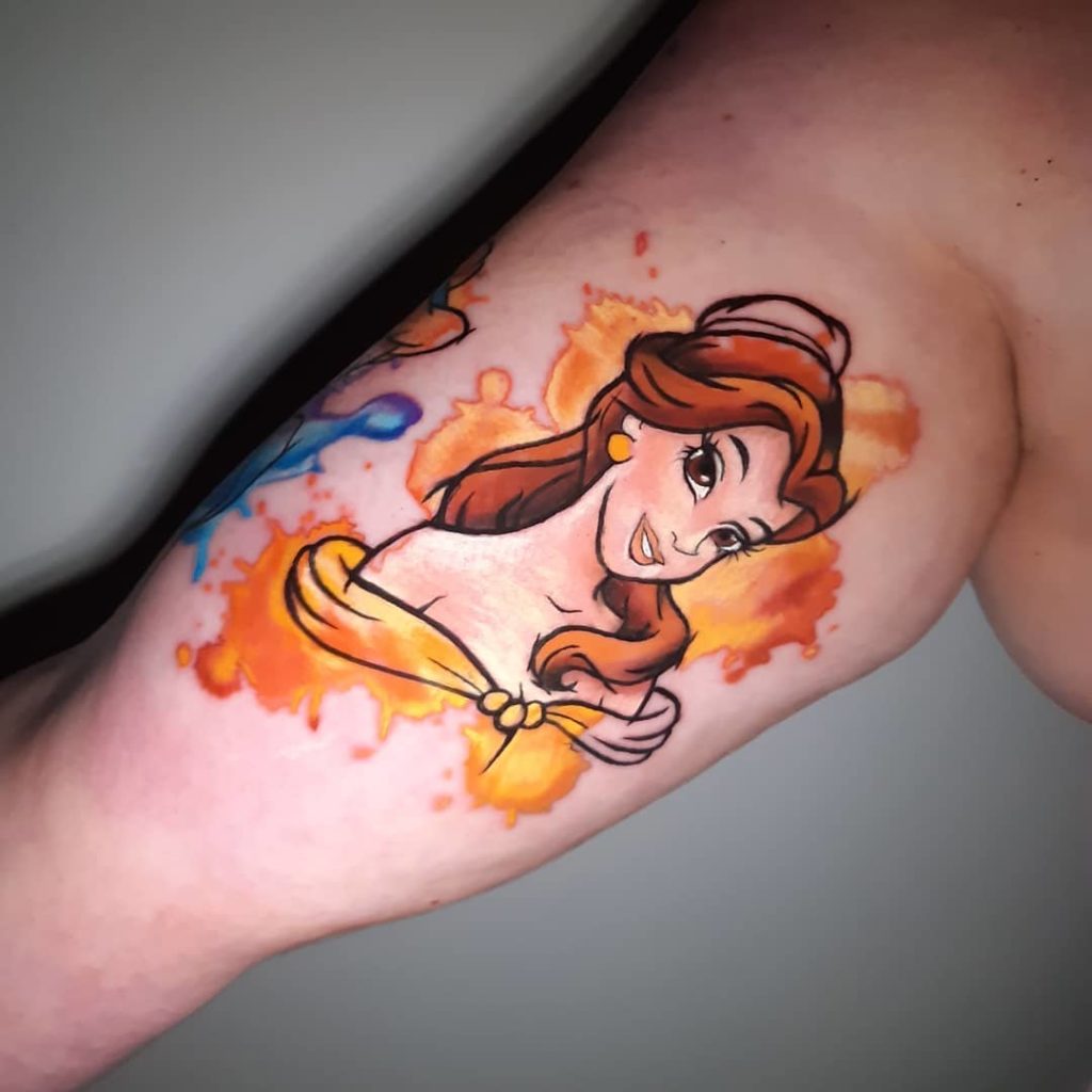 Artistic Tattoo Disney Beauty And The Beast Tattoos
