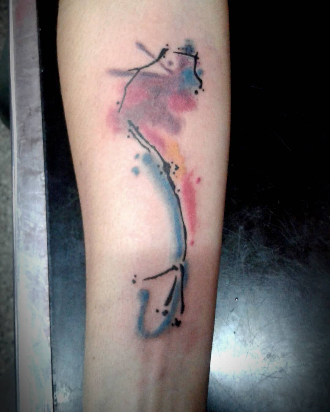Scorpio Zodiac Symbol Tattooed on inner forearm