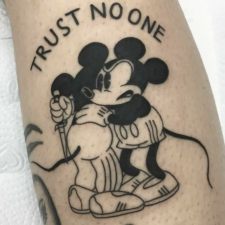 Backstabbing Trust No One Tattoo