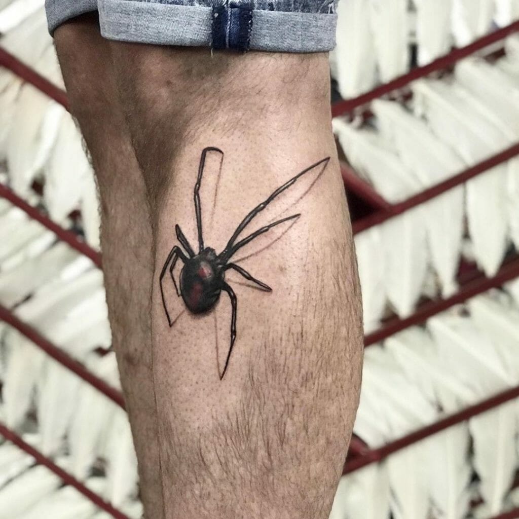 Black Widow Spider Tattoo Black Ink