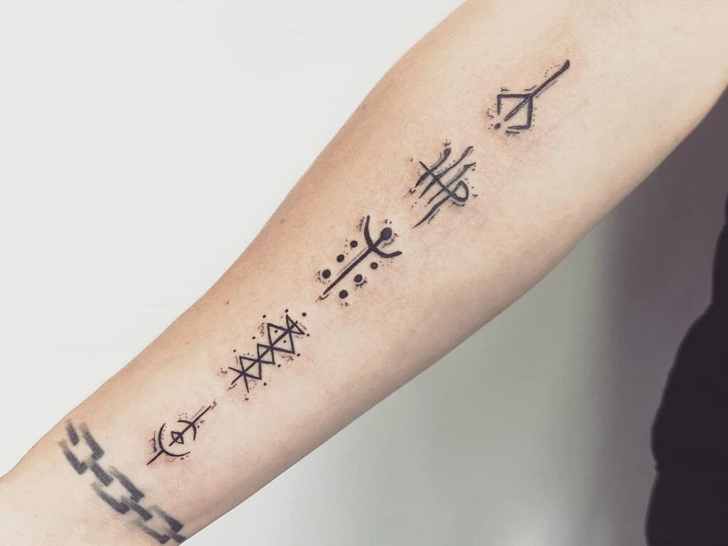 Caryll Rune Symbol Tattoos
