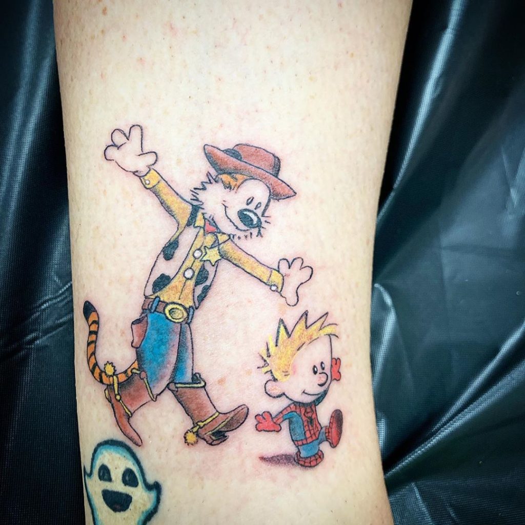 Comic Strip Calvin and Hobbes Tattoos