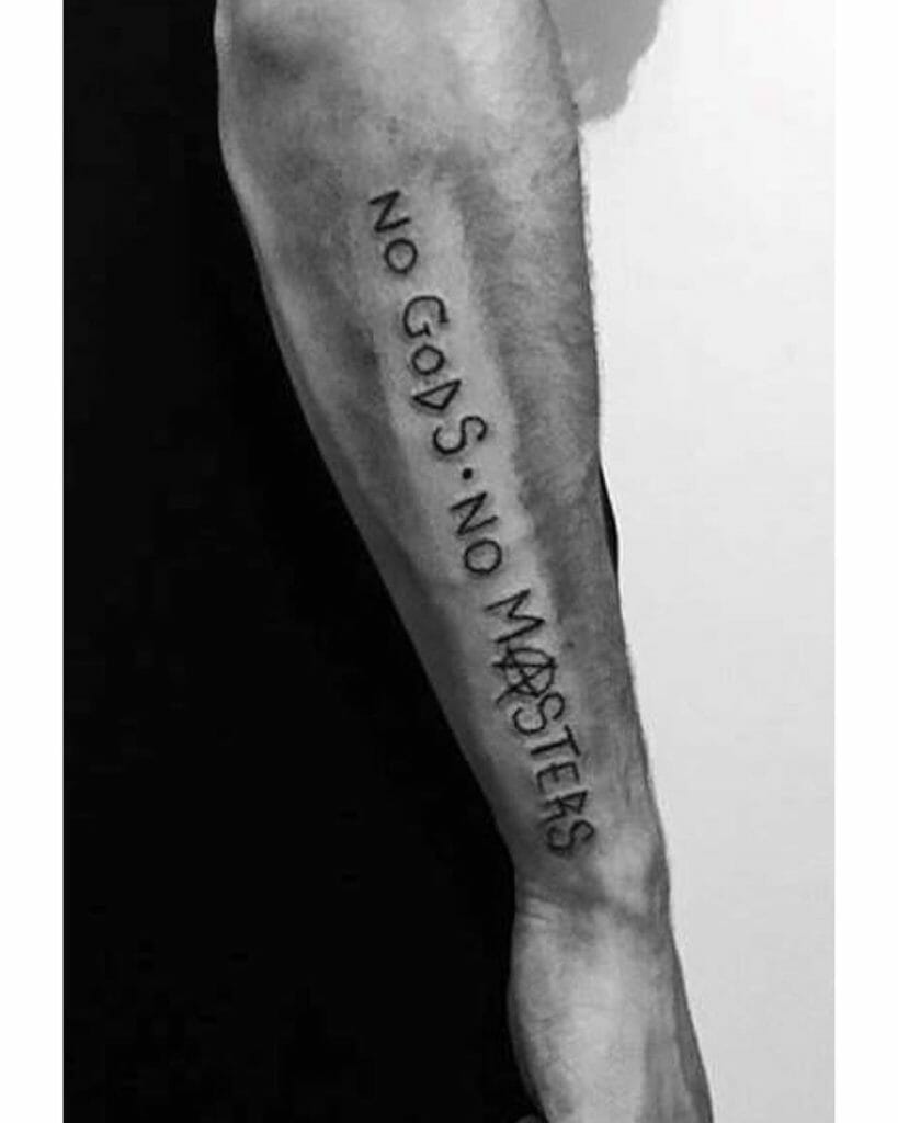 Cool No Gods No Masters Sons Of Anarchy Tattoo