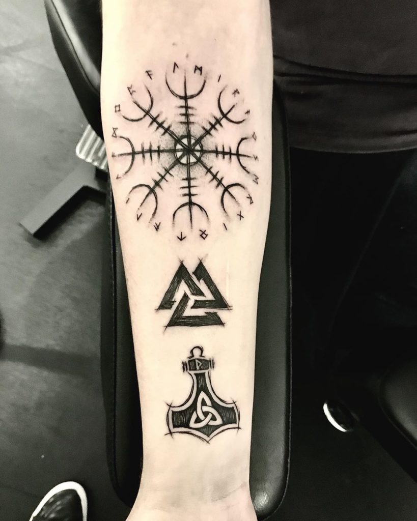 Cool Norse Symbol Viking Tattoos