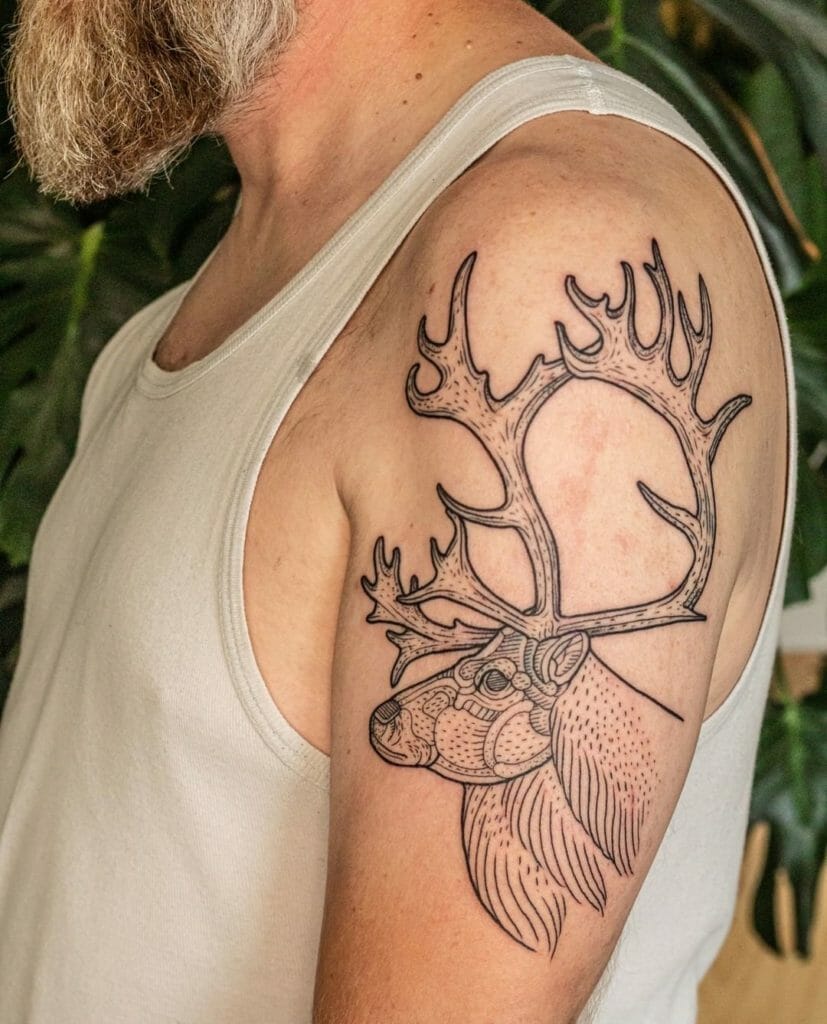 Deer Horns Tattoo