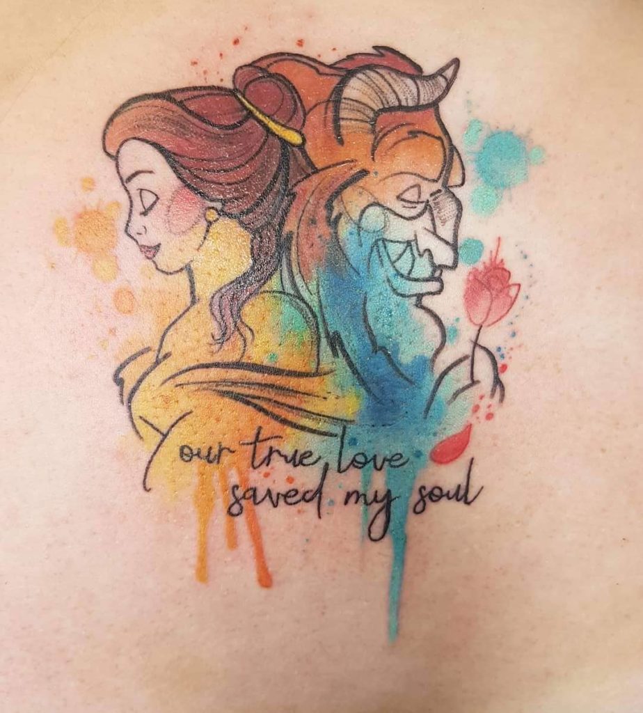 Disney Tattoos Beauty And The Beast Rose Tattoo