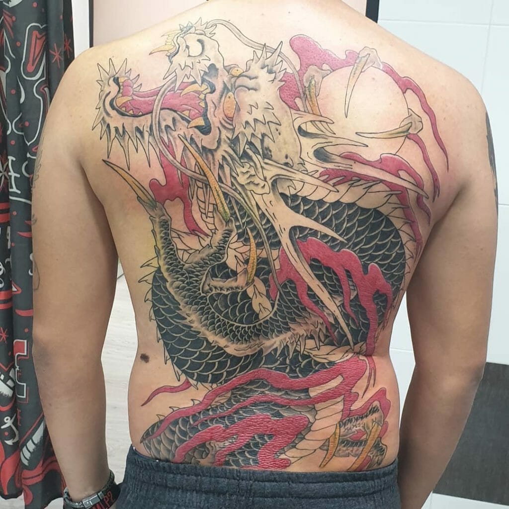 Dragon Holding Pearl Yakuza Tattoo