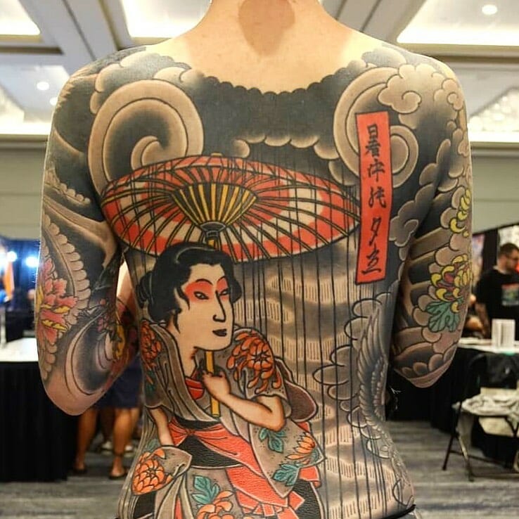 Goro Majima Inspired Tattoo of Yakuza Geisha