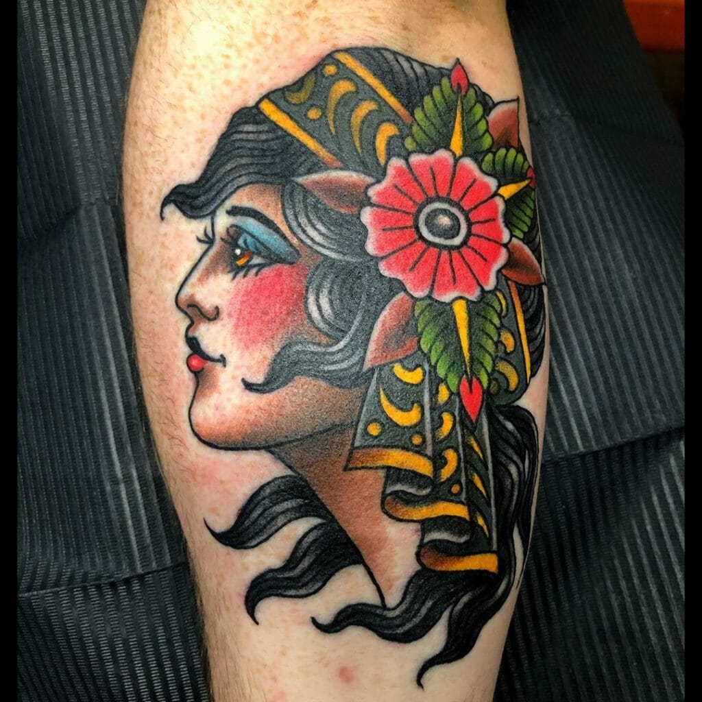 Gypsy Flower Tattoo Beautiful Design