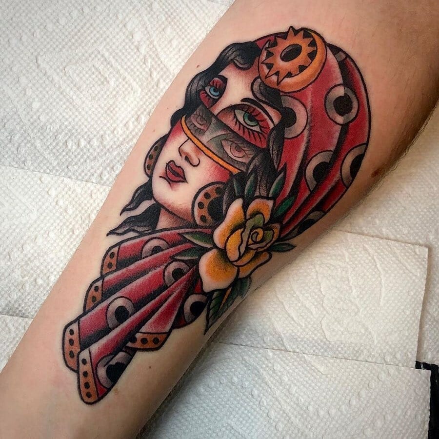 Gypsy Lady Tattoo Arm Design