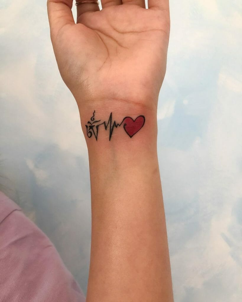 Heart Art Love Hope Faith Tattoos on Wrist