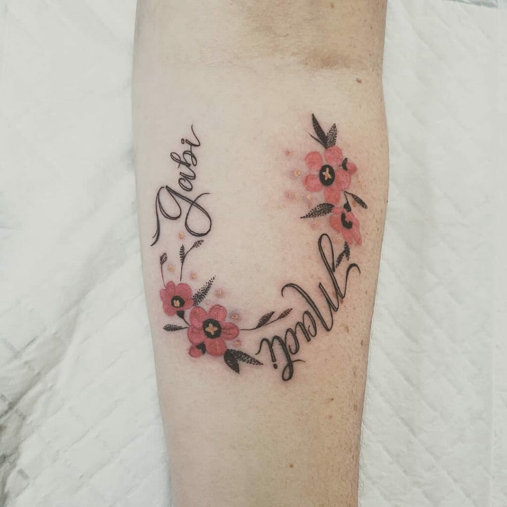 Horseshoe Flower Tattoo