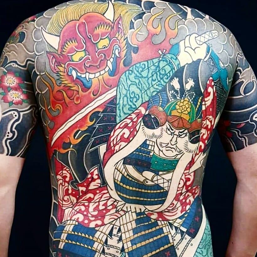 Japanese Traditional Yakuza Tattooing Style Back