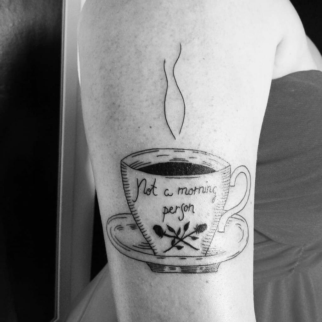 Not A Morning Person Traditional Coffee Tattoo