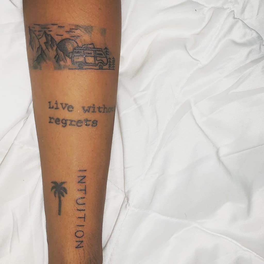 Powerful Yet Simple No Ragrets Temporary Tattoo