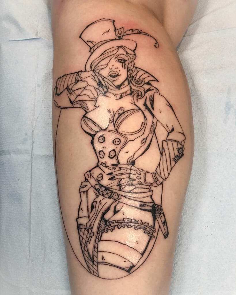Sexy Mad Moxxi Pinup Tattoo Designs From Borderlands 3 Gamer Tattoo Ideas