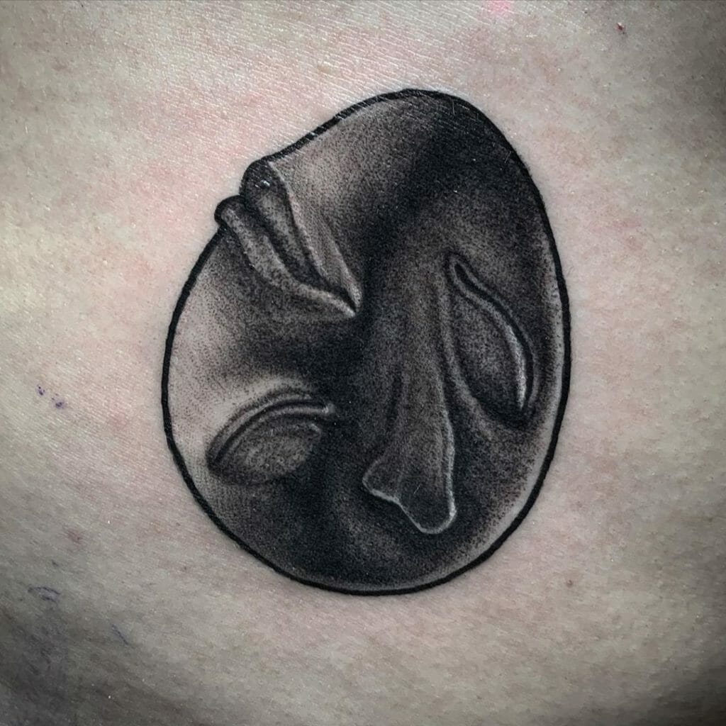 Simple Egg of The Perfect World Tattoo