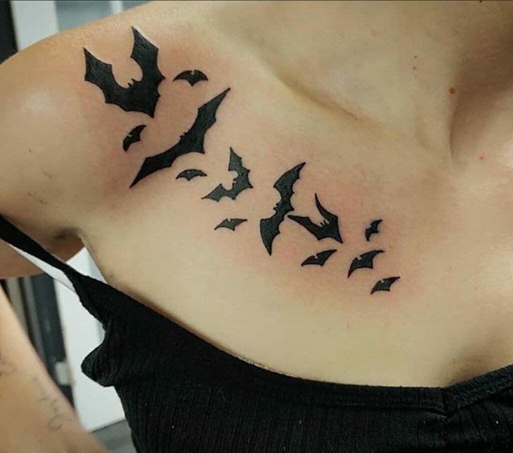 Simple Halloween Designs Bat Tattoo