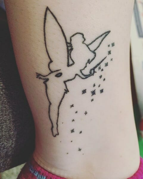 Tinkerbell Outline Tattoo
