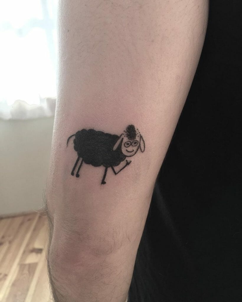 Tiny Dark Sheep Tattoo