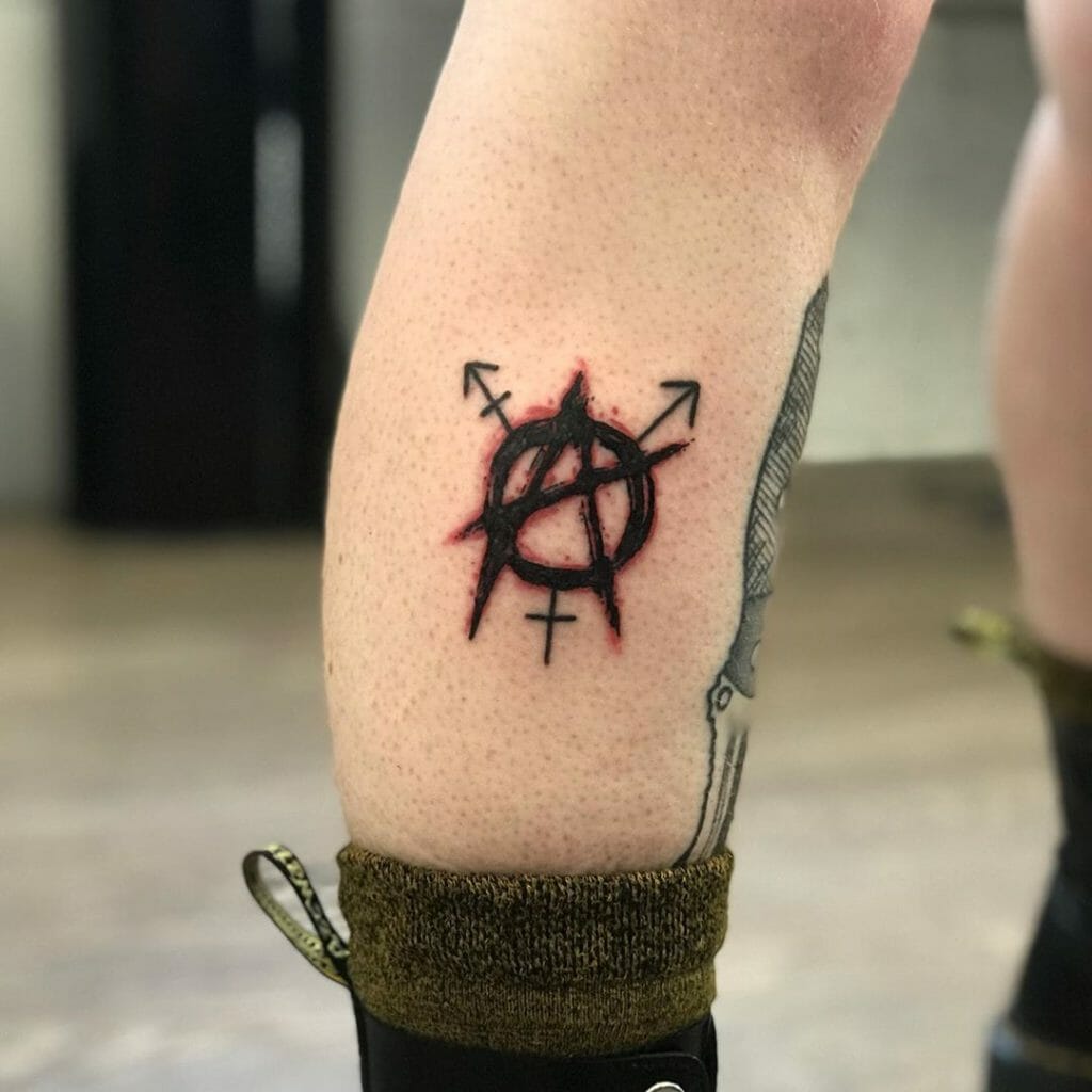 Trans Community Anarchy Symbol Tattoo