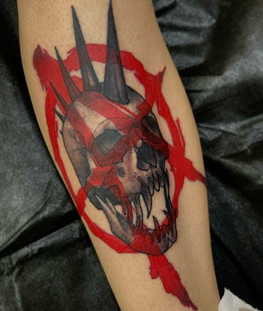 Unique Punk Skull Tattoo