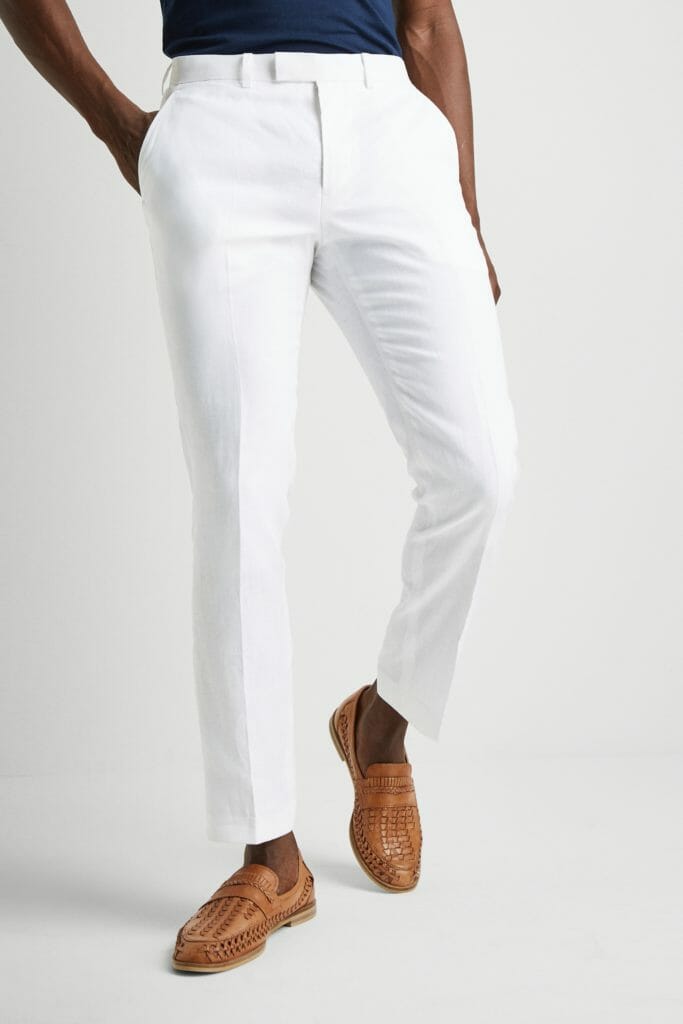 White formal trousers