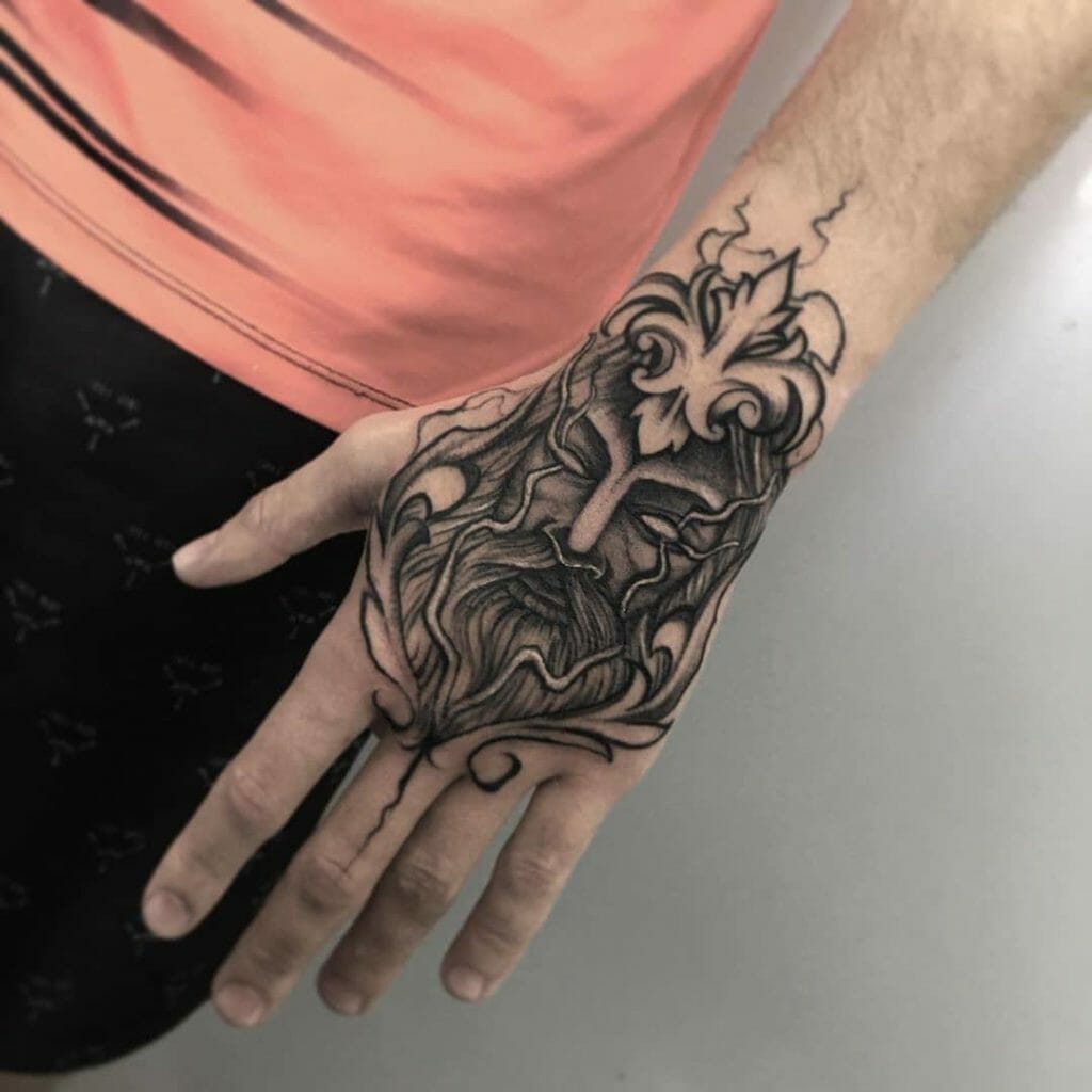 Zeus Hand Tattoo
