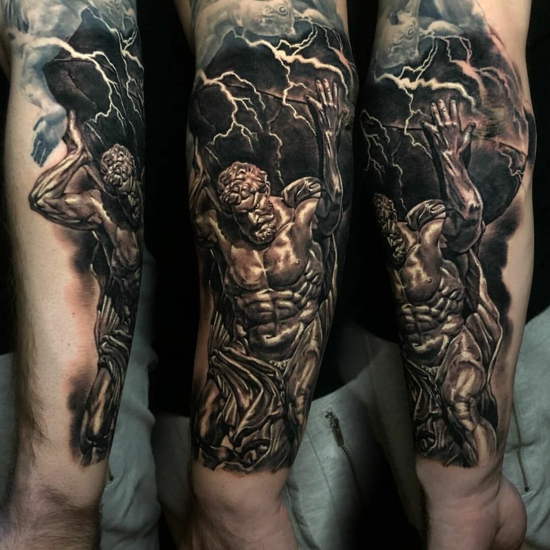 Atlas Holding the Heavens done by Ericksen Linn at Star Tattoo  Albuquerque by trivod119 in tattoos  Atlas tattoo Star tattoos Greek  tattoos