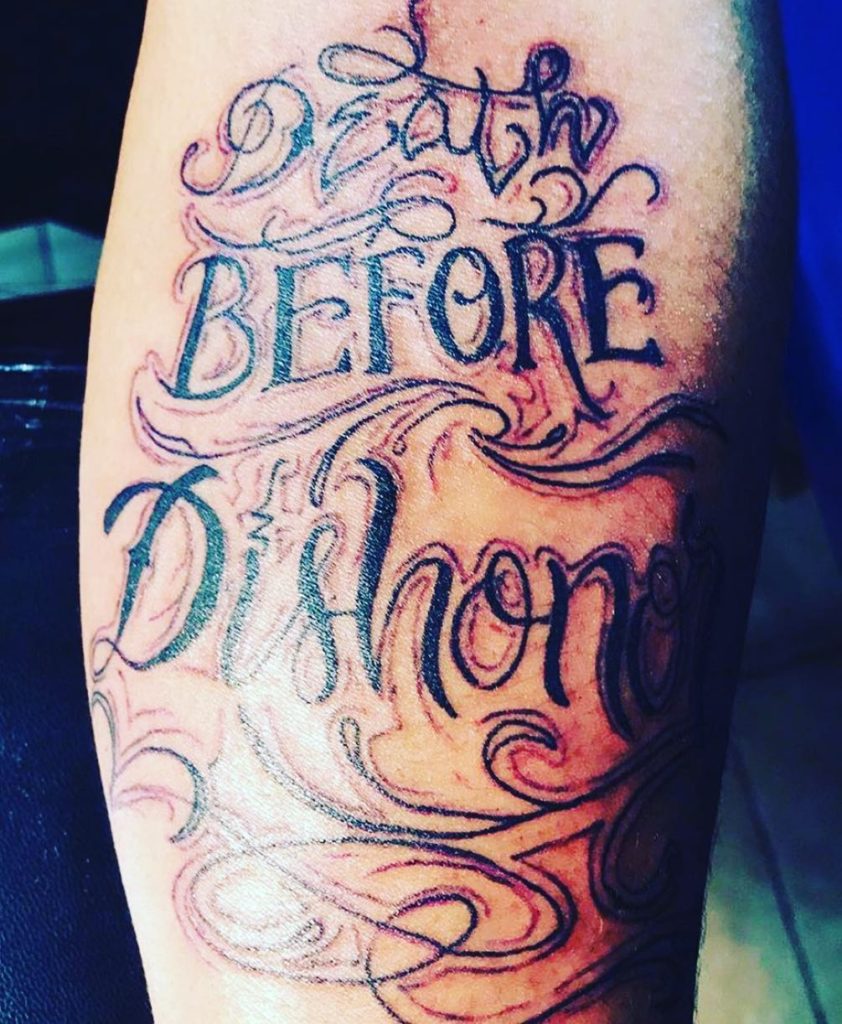Death Before Dishonor Cool Games Tattoo