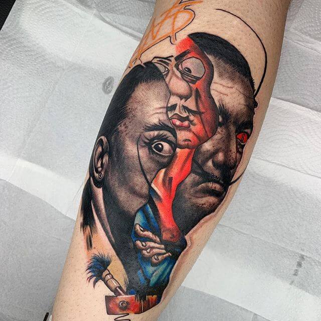 Salvador Dali Surrealist Tattoo