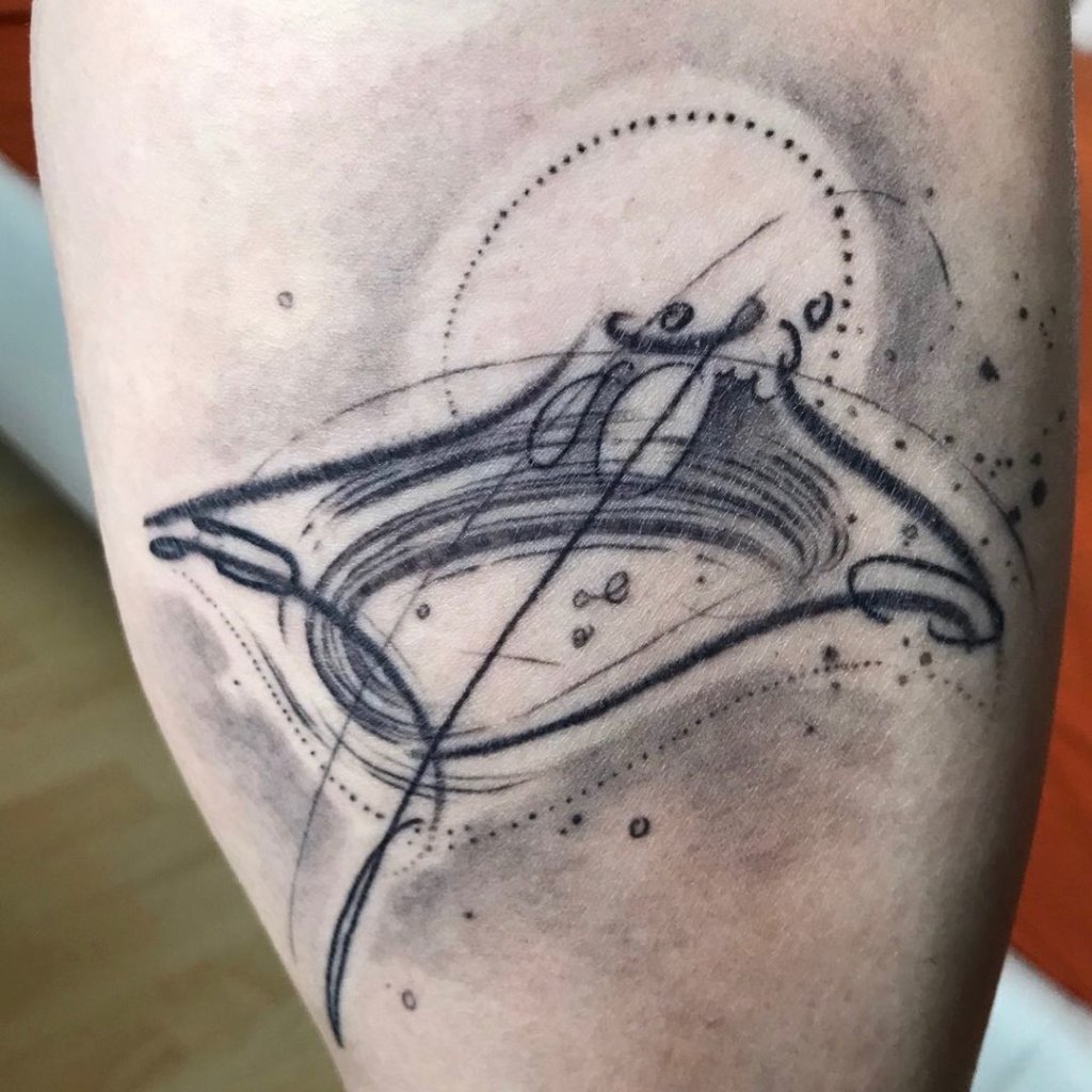 manta ray tattoo