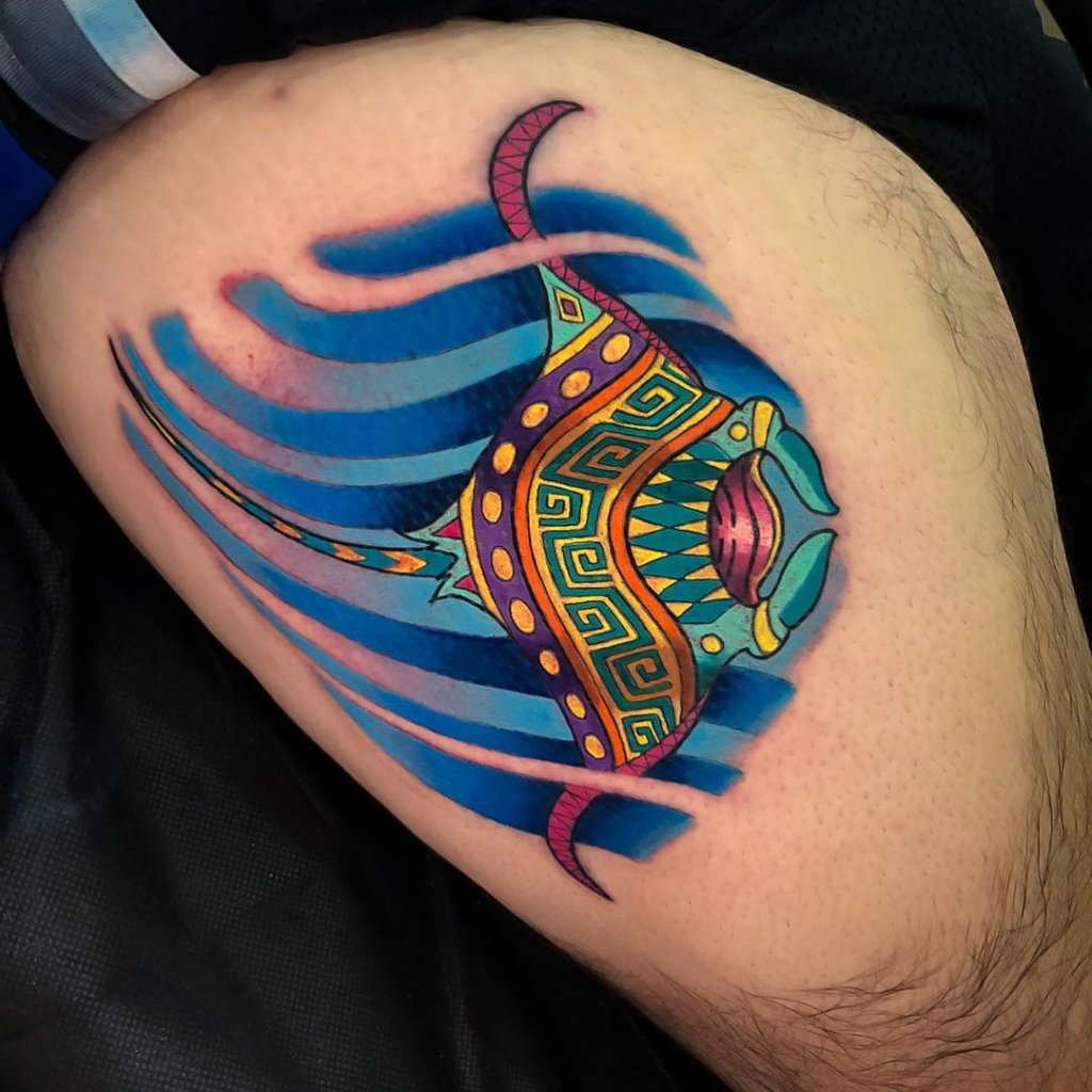 manta ray tattoo