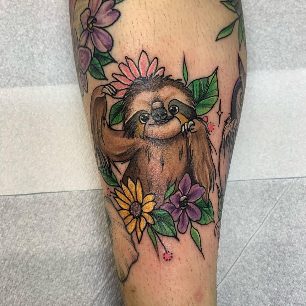 Animal Leg Sleeve Tattoo