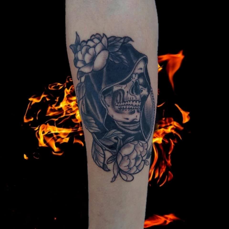 santa muerte tattoo