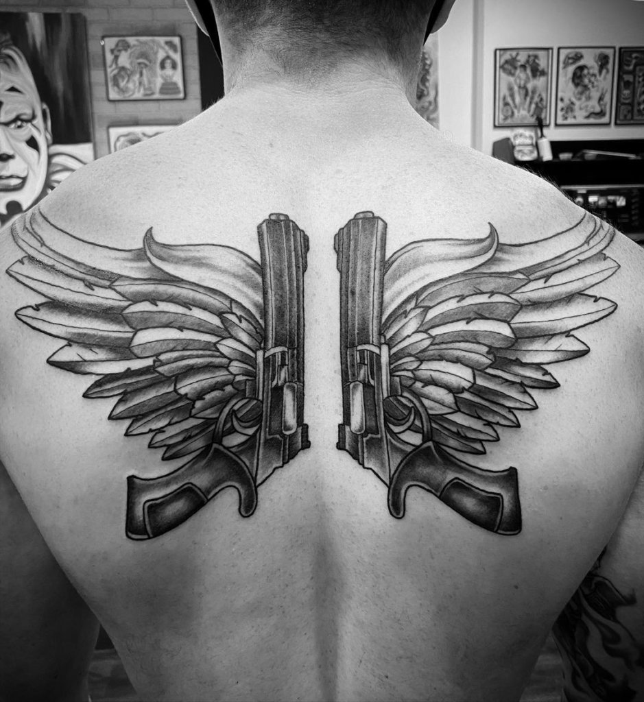 Angel Tattoos On Back Death Angel Tattoos