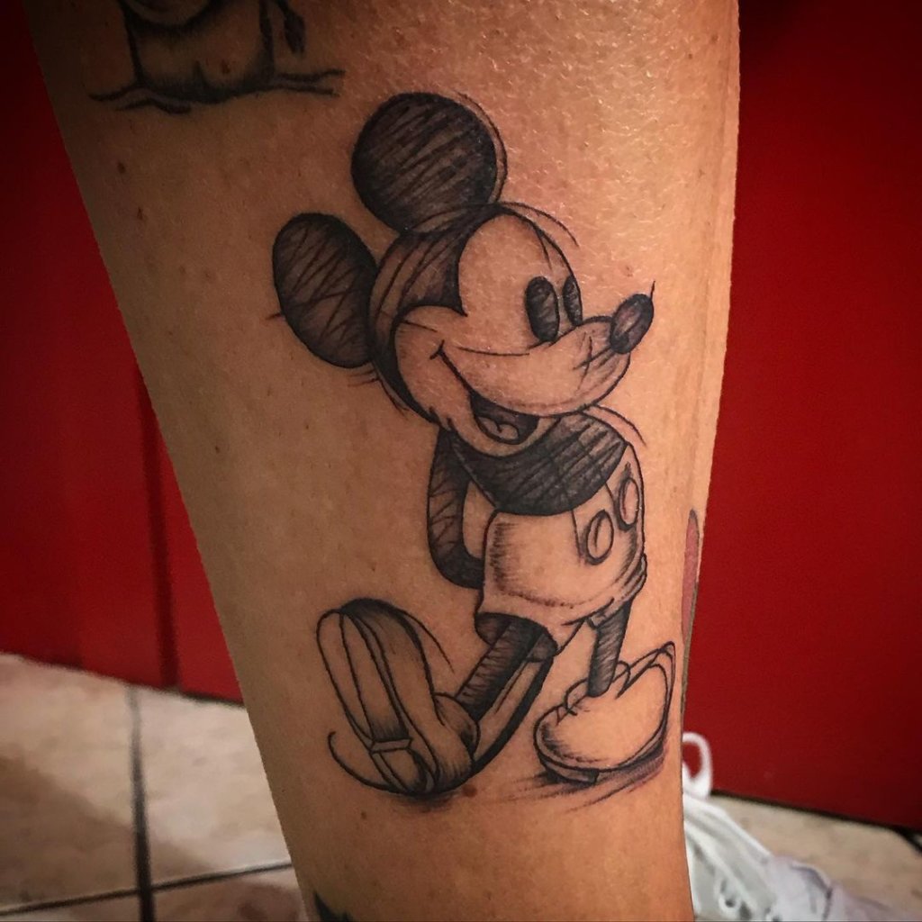 Black Mickey Tattoo Mickey Mouse Designs