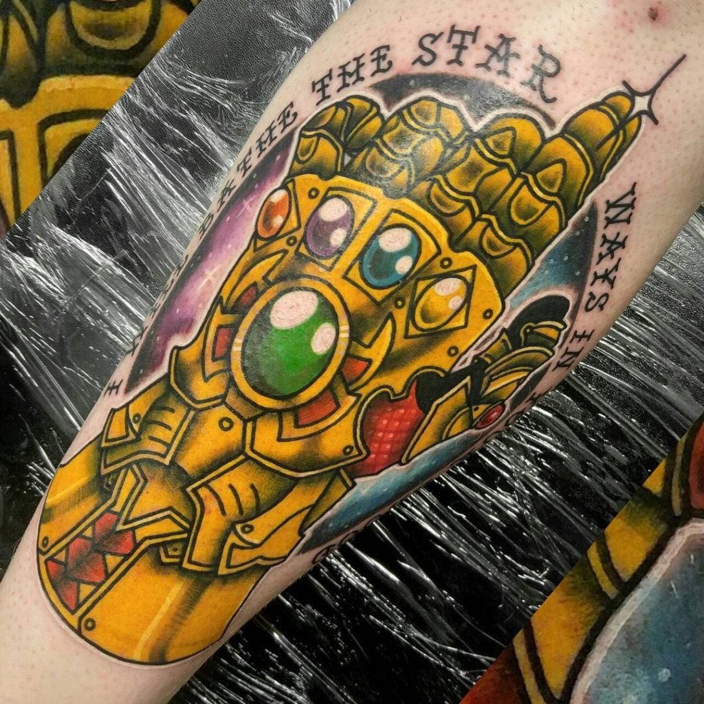 Bright And Colorful Infinity Stones Tattoo