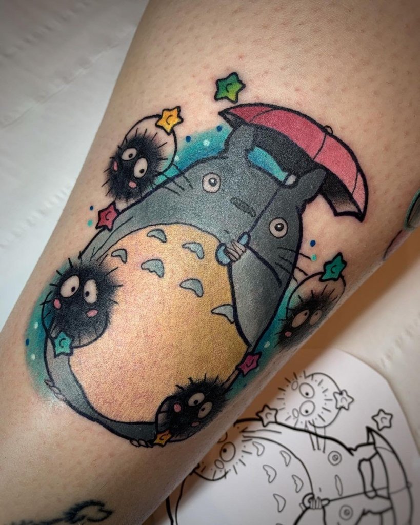 Bright, Noticeable, As Well As Loud Totoro Tattoo
