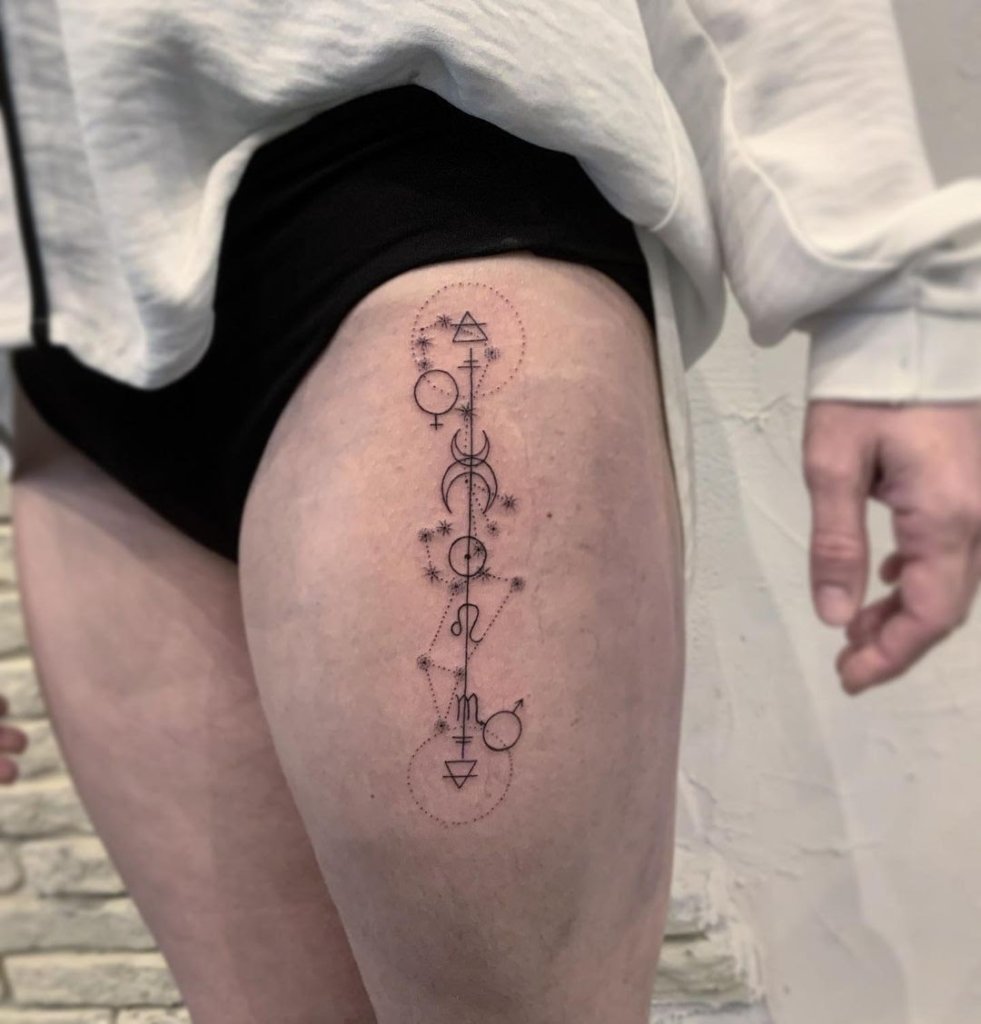 Constellation Tattoos On Leg Image Big Dipper Design