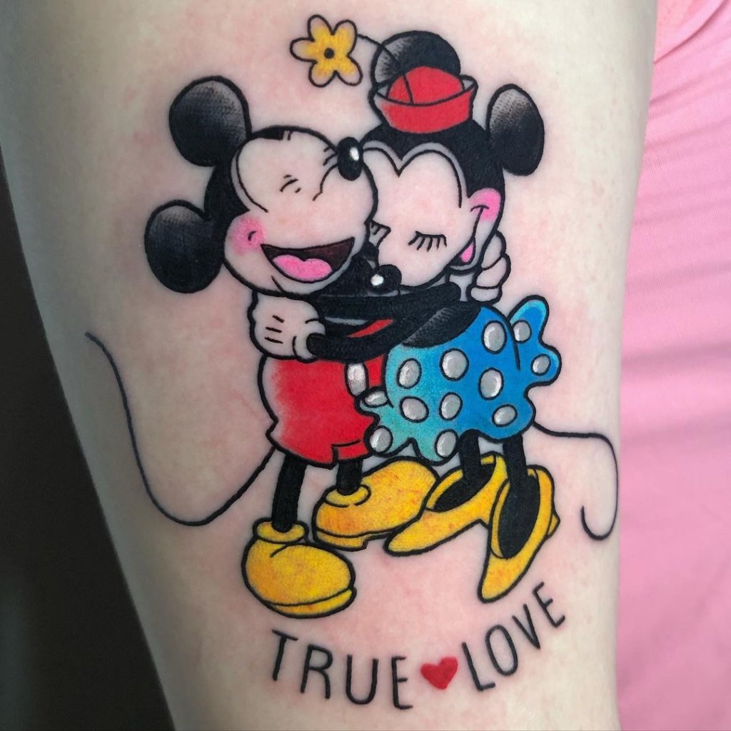Couple Mickey Mouse Tattoo Design Couple Inspired