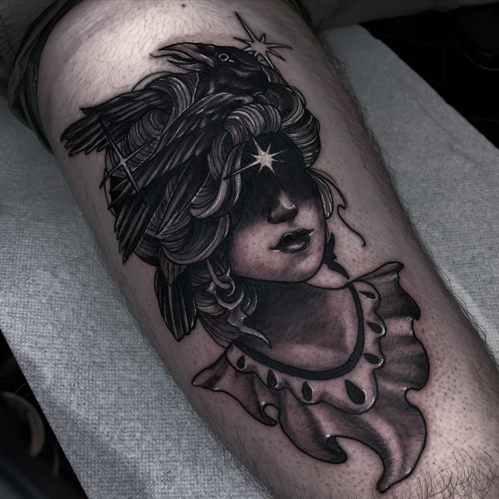 Dark Woman Inspired Bleeding Heart Tattoo