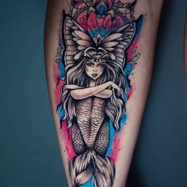 Dramatic And Colorful Siren Tattoos Butterfly Inspired