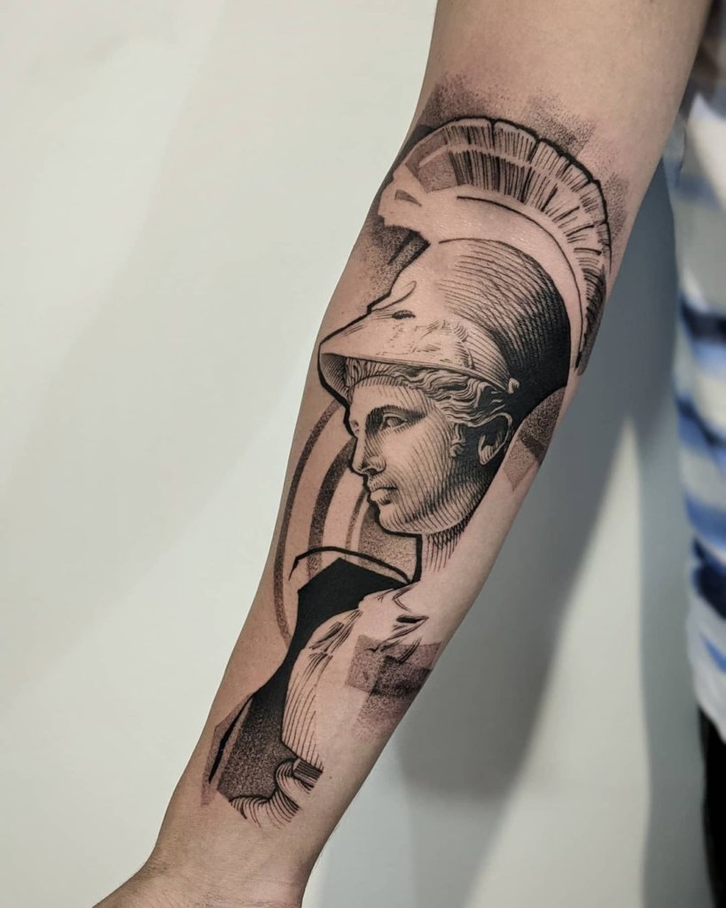 Forearm Athena Tattoos Detailed Image