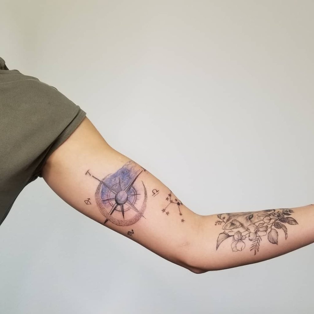 Forearm Designs Stars And Big Dipper Constellations Tattoos