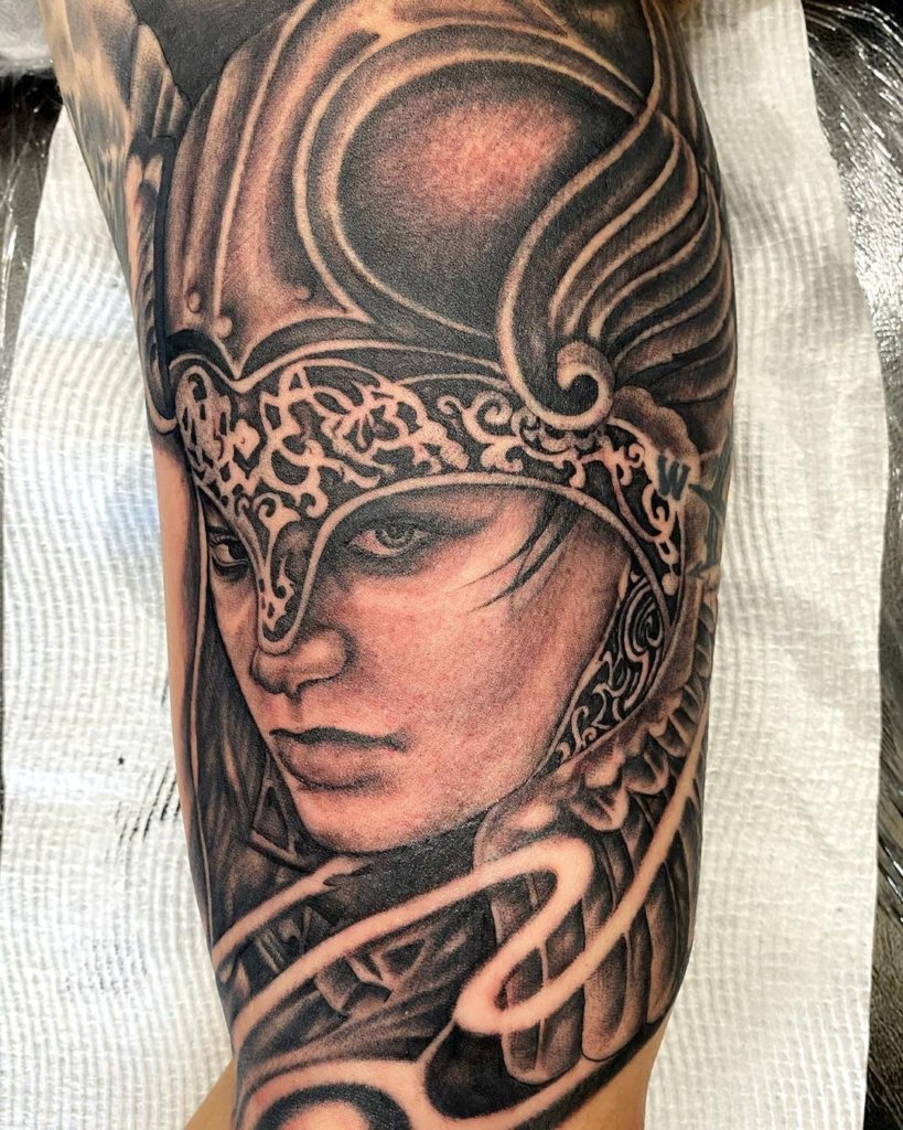 Forearm Tattoo Athena Greek Inspired